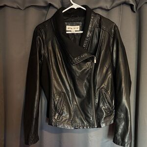 Ava & Viv Women's Sleek Black Leather Jacket